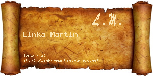 Linka Martin névjegykártya