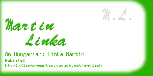martin linka business card